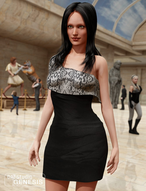 Hip Retro Dress Textures by: Sarsa, 3D Models by Daz 3D