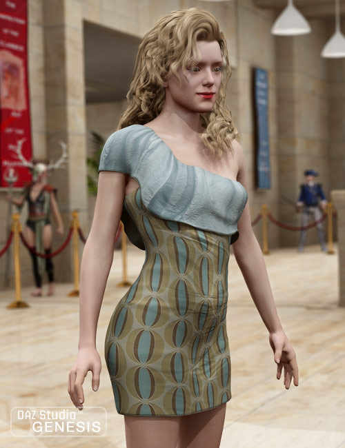 Hip Retro Dress Textures by: Sarsa, 3D Models by Daz 3D