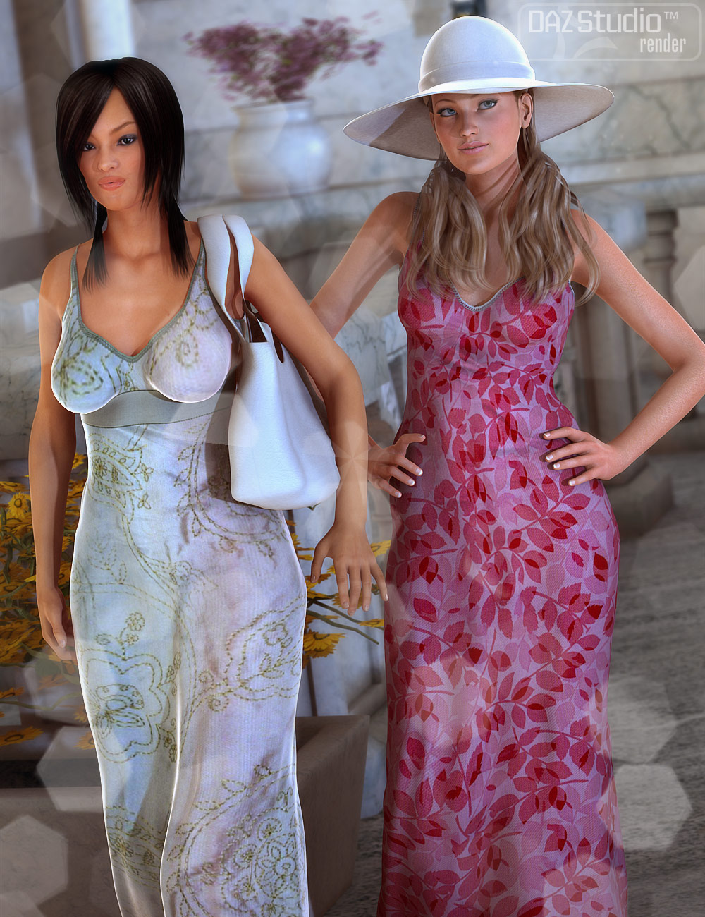 Summer Casuals Fitted Sundress Textures 1 by: Sarsa, 3D Models by Daz 3D