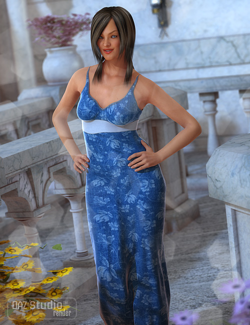 Summer Casuals Fitted Sundress Textures 1 by: Sarsa, 3D Models by Daz 3D