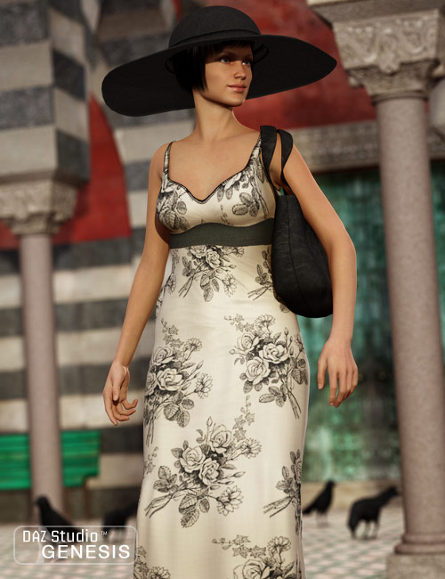 Summer Casuals Fitted Sundress Textures 2 by: Sarsa, 3D Models by Daz 3D