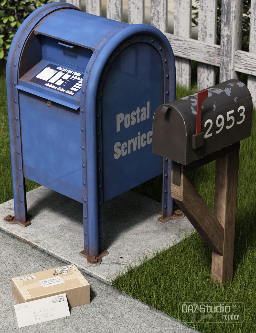 Postal Props by: Valandar, 3D Models by Daz 3D