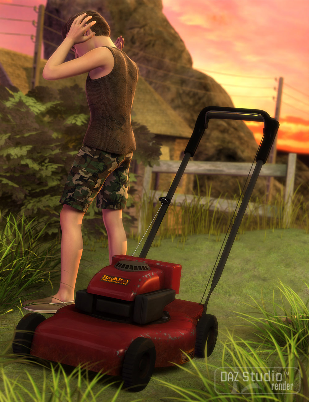 Modern Lawnmower by: Valandar, 3D Models by Daz 3D