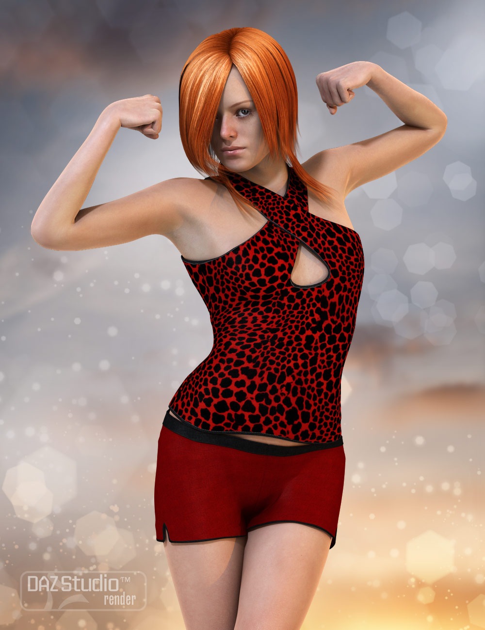 Casual Halter and Shorts Textures by: Sarsa, 3D Models by Daz 3D