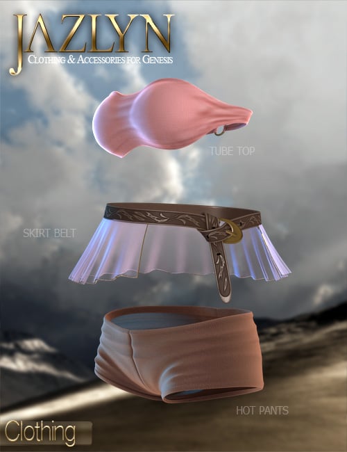 Jazlyn for Genesis Clothing and Accessories Jazlyn for Genesis Clothing and Accessories by: 3D Universe, 3D Models by Daz 3D