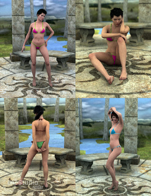 Aqua for Stephanie 5 Elegant Poses by: Muscleman, 3D Models by Daz 3D