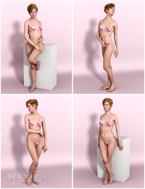 Stephanie 5 Poses by: Elliandra, 3D Models by Daz 3D