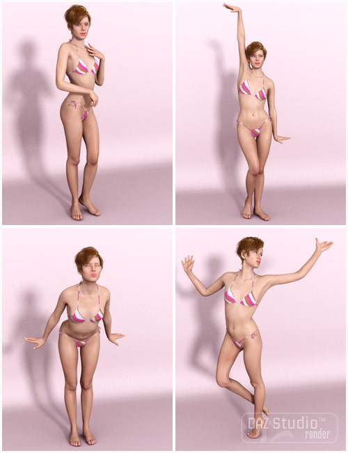 Stephanie 5 Poses by: Elliandra, 3D Models by Daz 3D