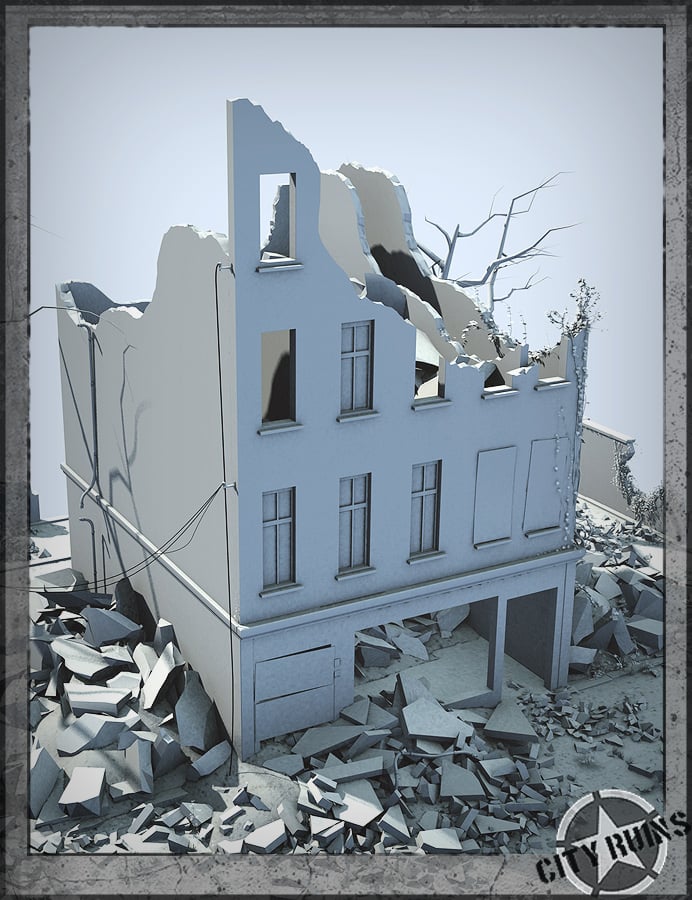 City Ruins Building 04 | Daz 3D