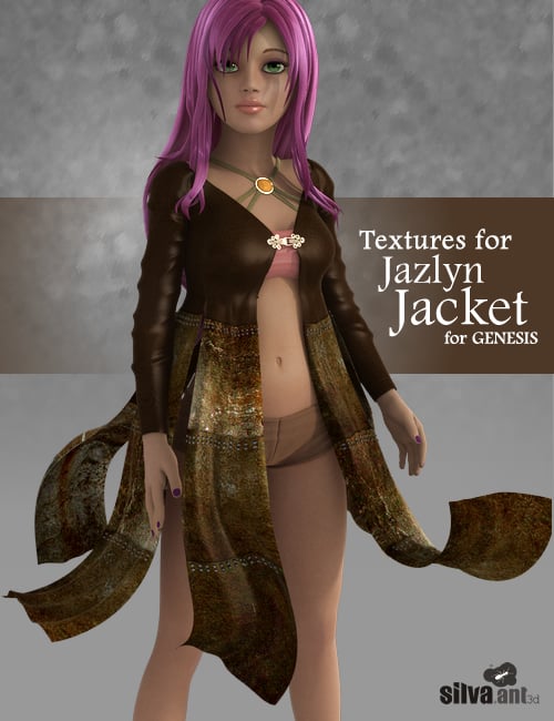 Textures for Jazlyn Jacket by: SilvaAnt3d, 3D Models by Daz 3D