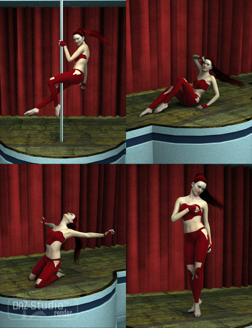 Windy For Stephanie 5 Dancer Poses by: Muscleman, 3D Models by Daz 3D