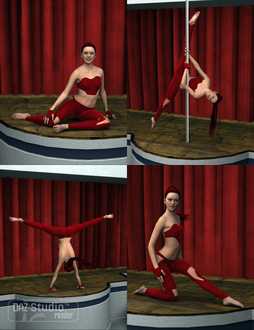 Windy For Stephanie 5 Dancer Poses by: Muscleman, 3D Models by Daz 3D