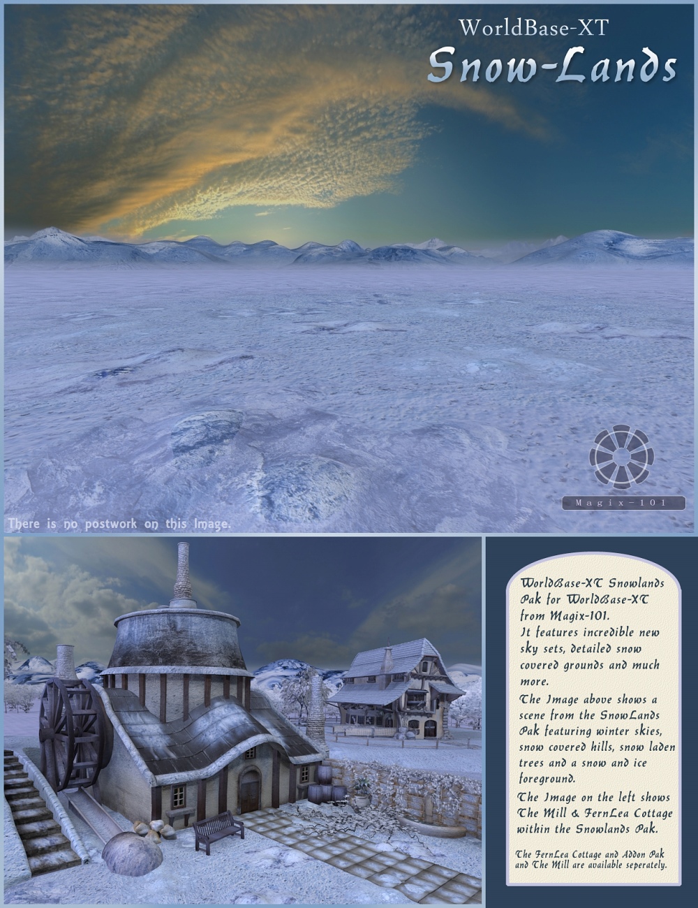 Snowlands Pak for WorldBase XT by: Magix 101, 3D Models by Daz 3D