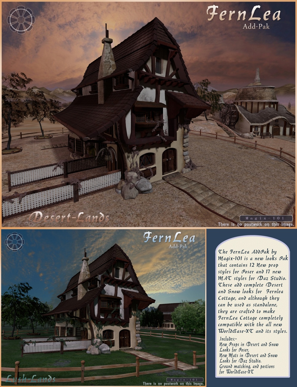 FernLea Cottage AddPak FernLea Cottage AddPak by: Magix 101, 3D Models by Daz 3D