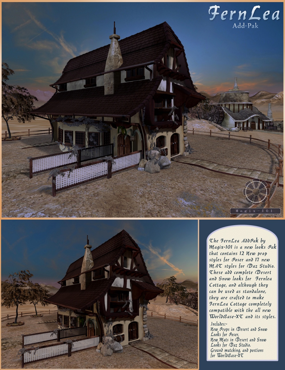 FernLea Cottage AddPak by: Magix 101, 3D Models by Daz 3D