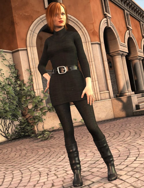 Jersey Dress Outfit Jersey Dress Outfit by: Dogz, 3D Models by Daz 3D