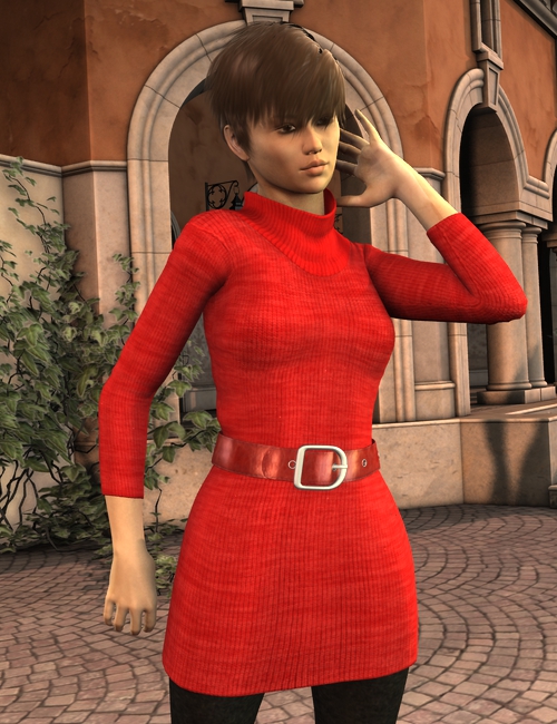 Jersey Dress Outfit by: Dogz, 3D Models by Daz 3D