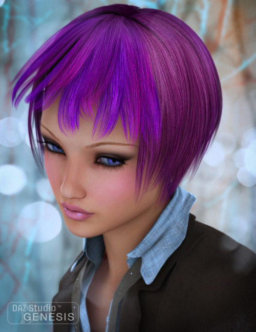 Pure Hair: Sassy for Genesis by: , 3D Models by Daz 3D