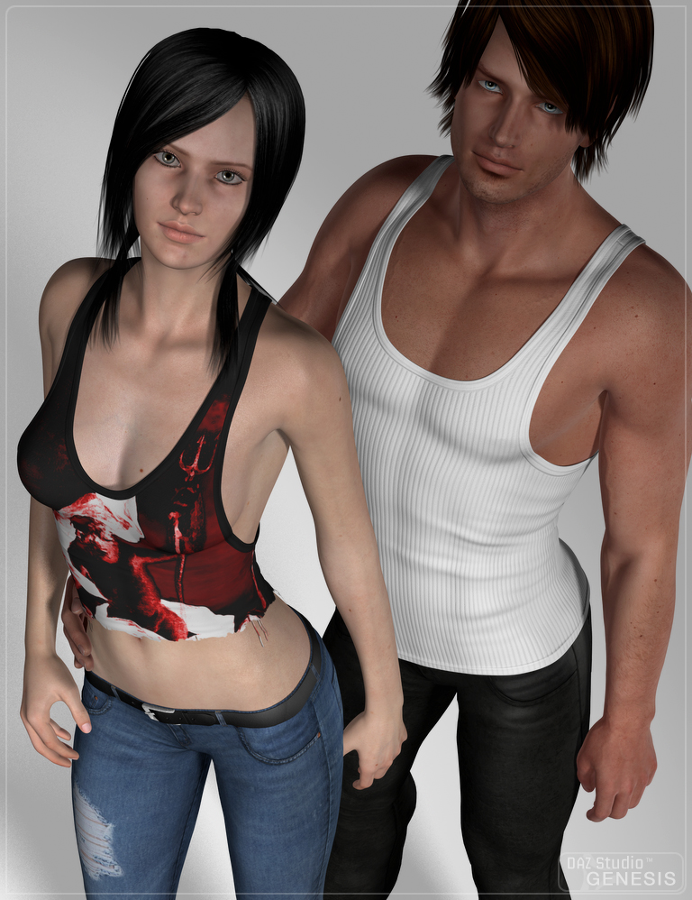 Tank Tops and Undershirts Collection by: Flipmode, 3D Models by Daz 3D