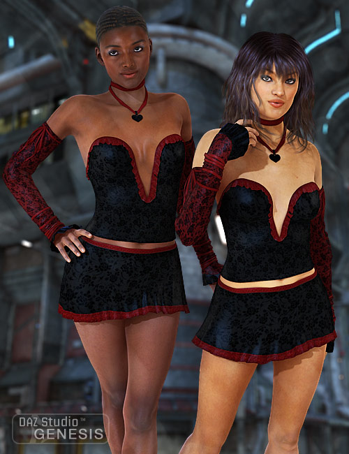 Scorching Black and Red by: Xena, 3D Models by Daz 3D