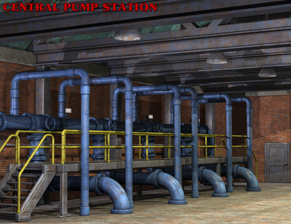 Central Pump Station Central Pump Station by: Nightshift3D, 3D Models by Daz 3D