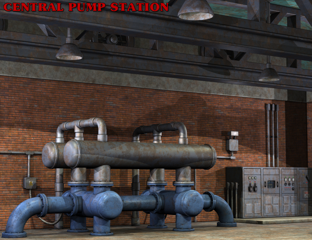 Central Pump Station Central Pump Station by: Nightshift3D, 3D Models by Daz 3D