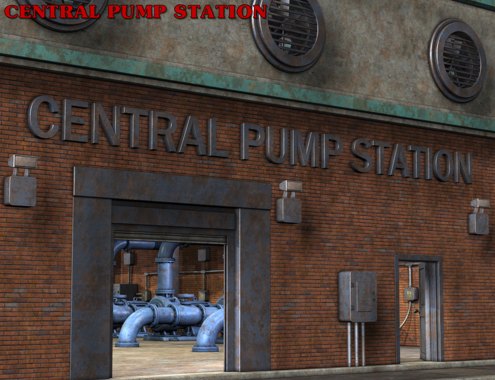 Central Pump Station Central Pump Station by: Nightshift3D, 3D Models by Daz 3D