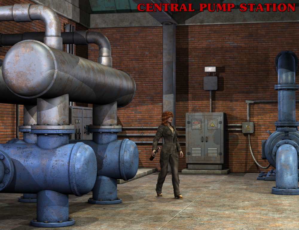 Central Pump Station Central Pump Station by: Nightshift3D, 3D Models by Daz 3D
