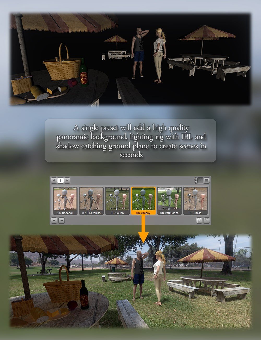 HDR Pro Sets Urban Recreation by: DimensionTheory, 3D Models by Daz 3D