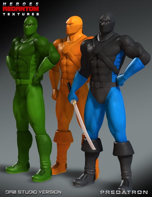 Heroes - Redantom for DAZ Studio Textures by: Predatron, 3D Models by Daz 3D