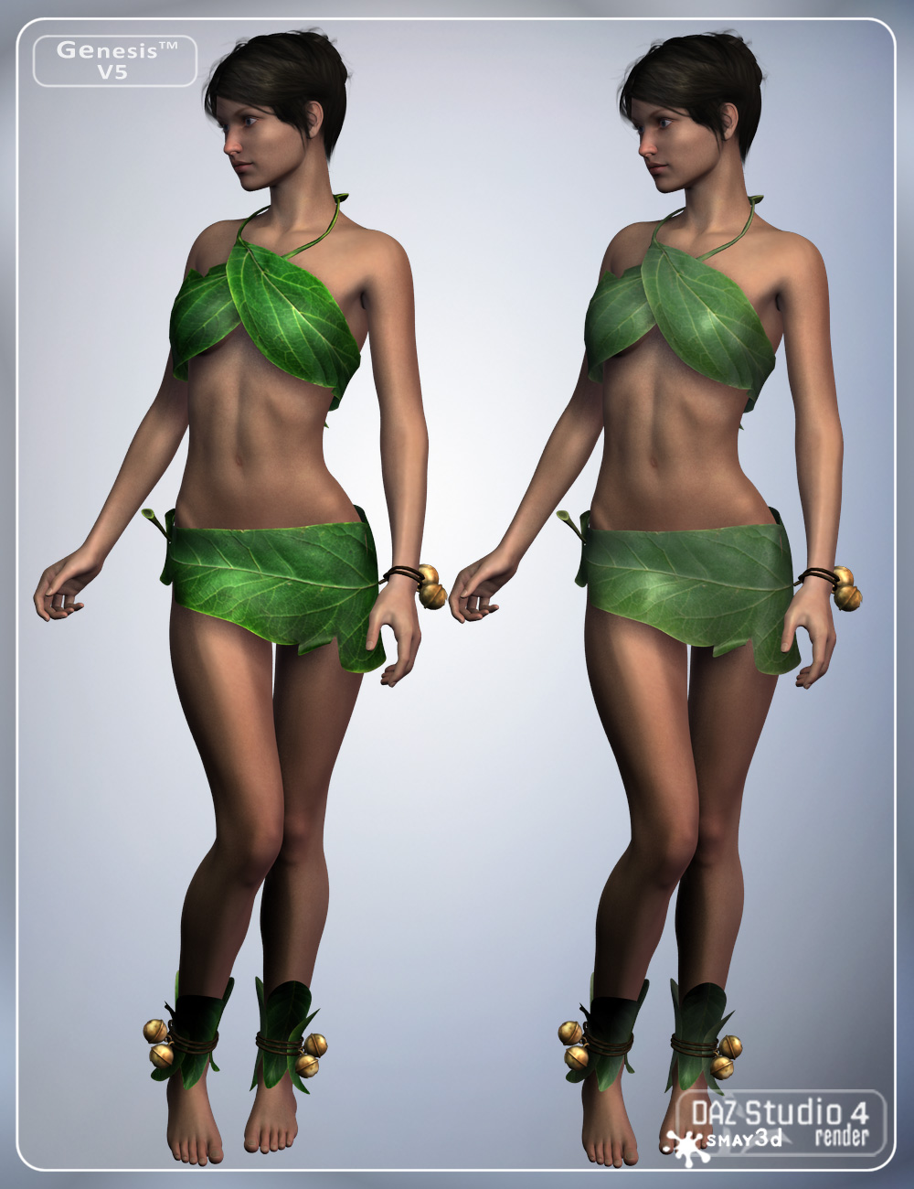 Leafy Suit for Genesis by: smay, 3D Models by Daz 3D