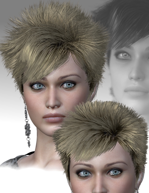 Sharon HairStyle for V4 and Genesis by: Neftis3D, 3D Models by Daz 3D