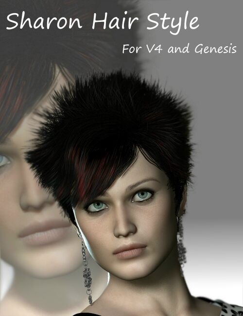 Sharon HairStyle for V4 and Genesis Sharon HairStyle for V4 and Genesis by: Neftis3D, 3D Models by Daz 3D