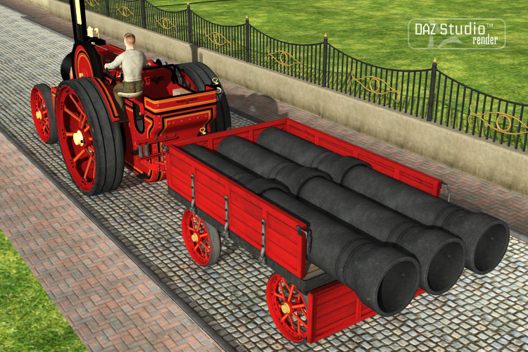 Steam Truck Red Bizon Expansion Steam Truck Red Bizon Expansion by: petipet, 3D Models by Daz 3D