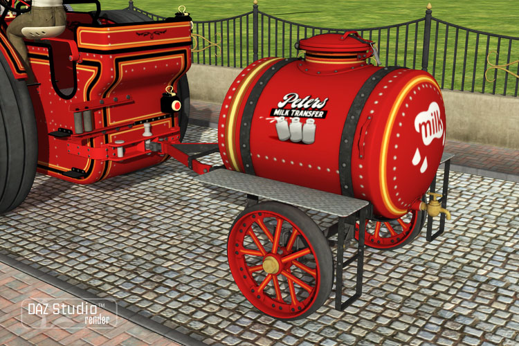 Steam Truck Red Bizon Expansion by: petipet, 3D Models by Daz 3D