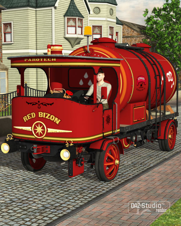 Steam Truck Red Bizon Expansion by: petipet, 3D Models by Daz 3D