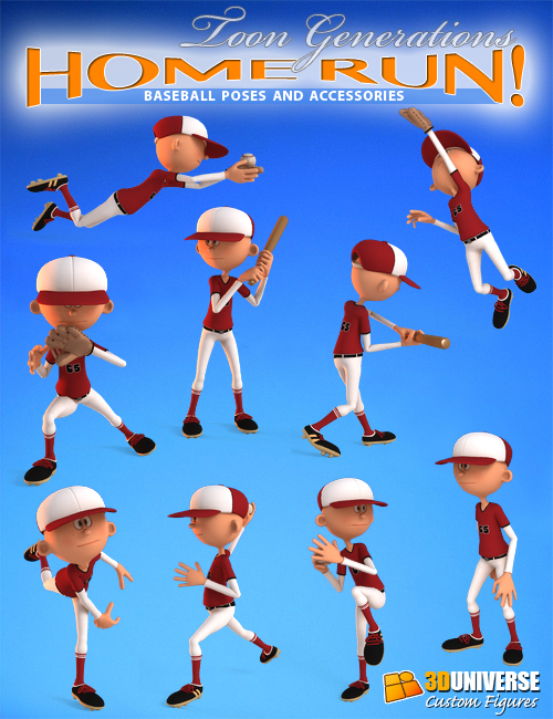 Toon Generations Home Run by: 3D Universe, 3D Models by Daz 3D