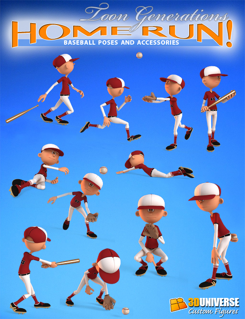 Toon Generations Home Run by: 3D Universe, 3D Models by Daz 3D