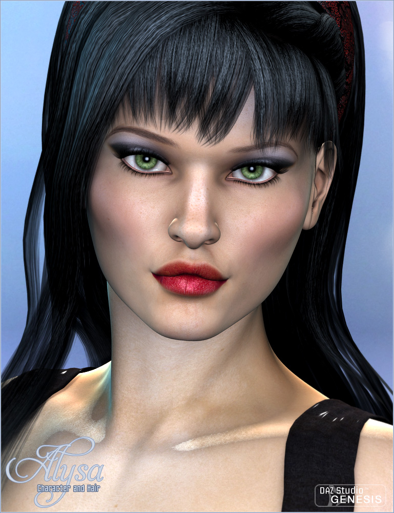 Alysa Character and Hair by: Valea, 3D Models by Daz 3D