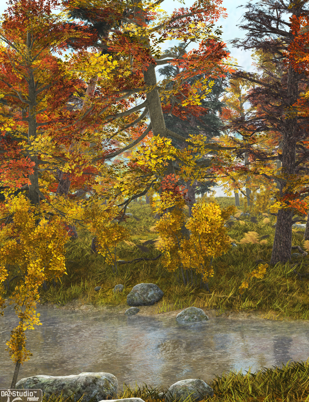 Forest Autumn by: Andrey Pestryakov, 3D Models by Daz 3D