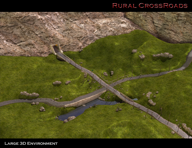 Rural Crossroads Rural Crossroads by: FirstBastion, 3D Models by Daz 3D
