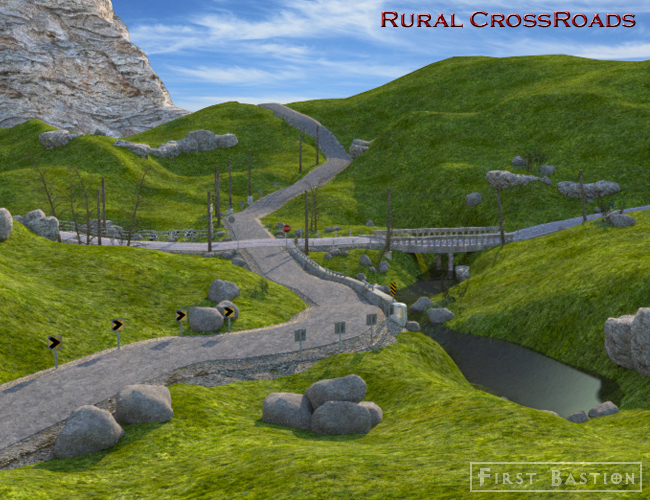 Rural Crossroads by: FirstBastion, 3D Models by Daz 3D