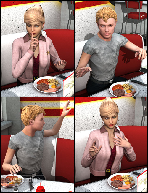 Genesis Poses for Moonshine's Diner Int Ext Genesis Poses for Moonshine's Diner Int Ext by: Digiport, 3D Models by Daz 3D