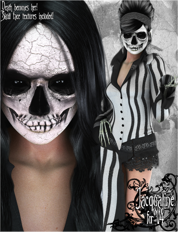 Jaqualine for V4 Jaqualine for V4 by: Morris, 3D Models by Daz 3D