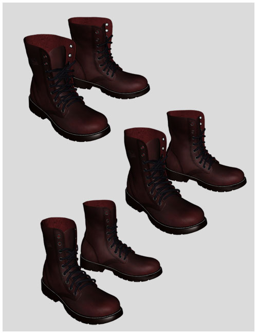 Cute3D Combat Boots by: Cute3D, 3D Models by Daz 3D