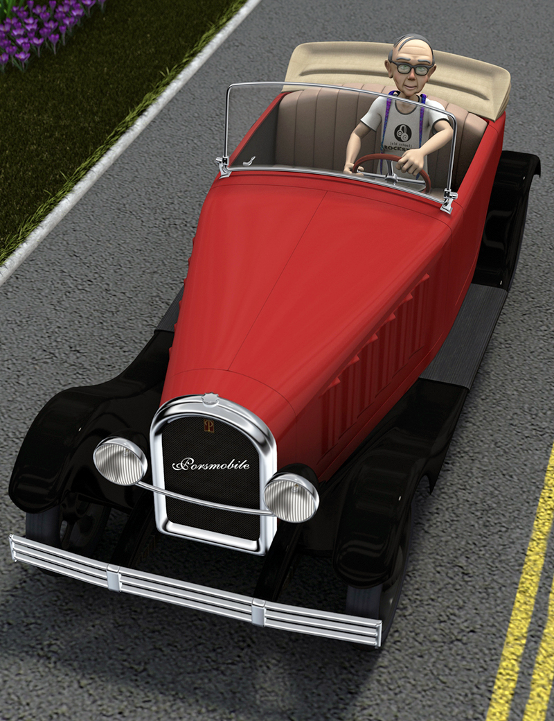 Porsmobile Toon Car by: Porsimo, 3D Models by Daz 3D