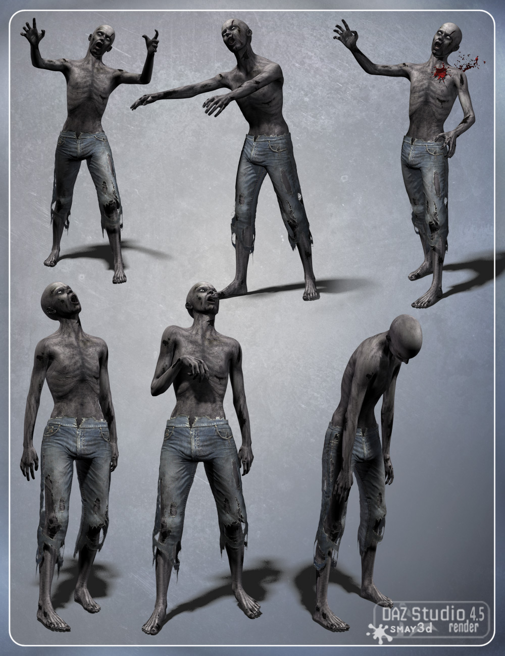 Add On for Zombie by: smay, 3D Models by Daz 3D