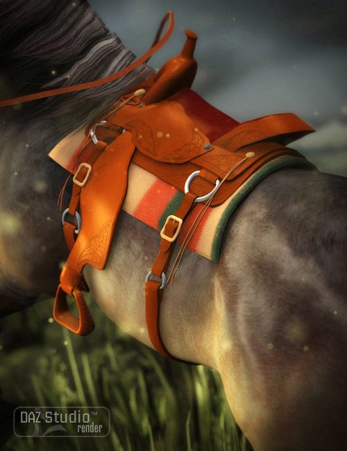Western Saddle for DAZ Horse 2