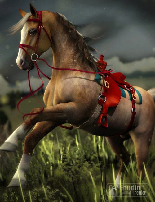 Western Saddle for DAZ Horse 2 by: WillDupre, 3D Models by Daz 3D