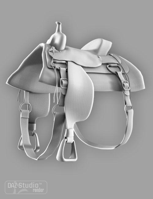 Western Saddle for DAZ Horse 2 by: WillDupre, 3D Models by Daz 3D